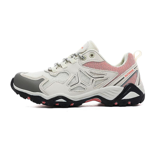 Dam vandringsskor låga sneakers för utomhus spårning vandring promenader 3D231 Beige EU 40