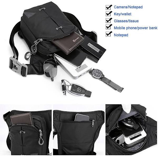 Ny utomhus nylon multifunktionell sportficka reseväska axelväska ridficka black
