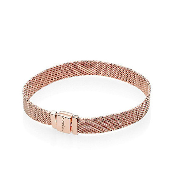 Vævet Armbånd Dame Smykker Charm Basis Stil Kæreste Fødselsdagsgave 16cm Rose Gold