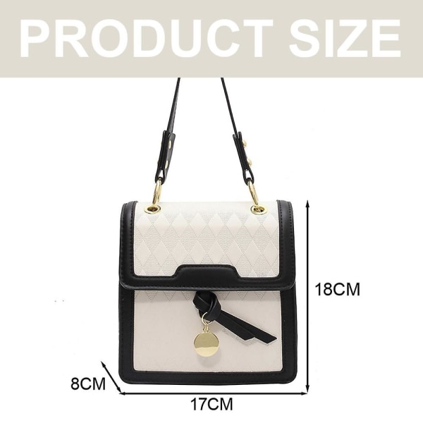 Fritids Rhombisk Håndveske Mote Kontrastfarge En-skulder Liten Veske PU Lær Crossbody Veske style3