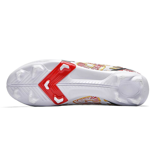 Herre Fodboldsko Spikes Fodboldsko Til Unge Ankelstøvler Atletisk Sneaker y303 WhiteRed EU 44