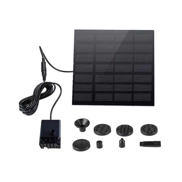 Solcellsfontän, solcellsvattenpump med 6 munstycken