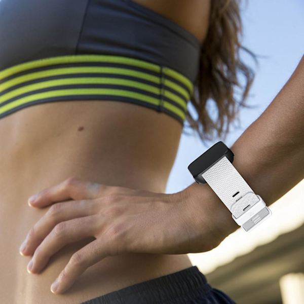 Blød silikone urrem til Garmin Forerunner 35 White Style H Garmin Forerunner 35