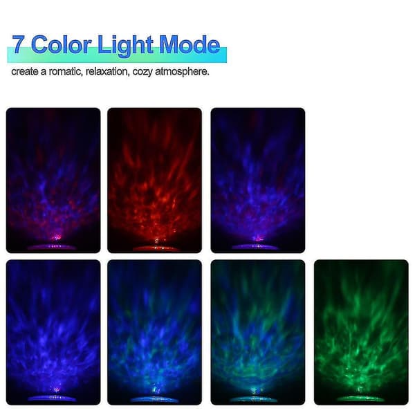 Ocean Wave Projektor Lampe 12 Led 7 Farve Natlamper 2