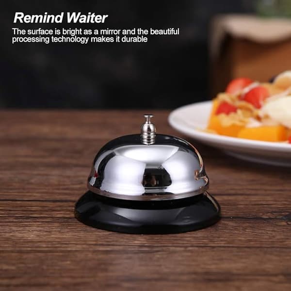 Ring Bell Spegel Yta Skarp Ring Ljud för Kök Restaurang 3,3x3,3x2,2in 4,6 Oz