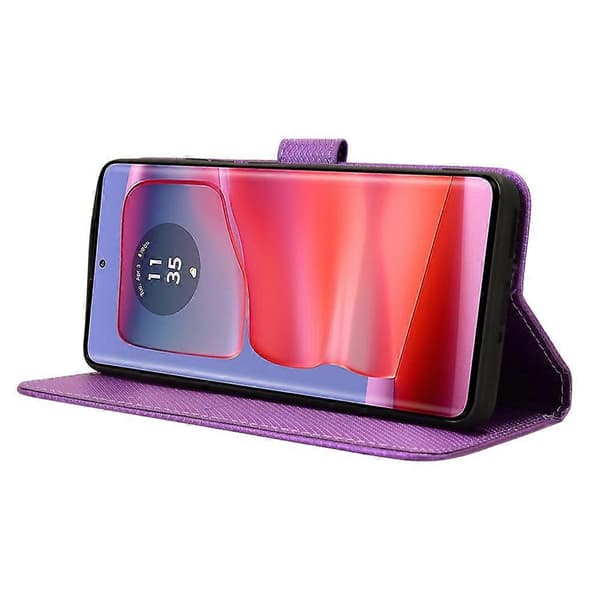 Diamanttekstur Etui til Motorola Edge 50 Pro Purple