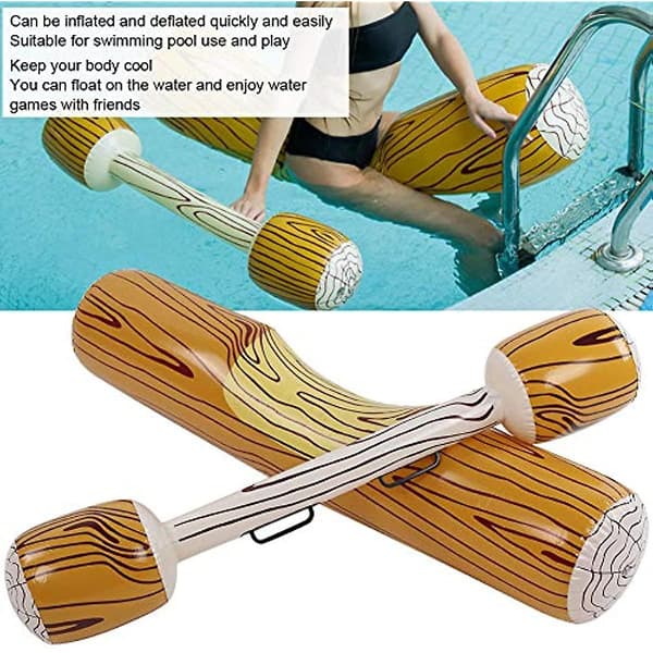 2-pack Pool Uppblåsbara Ride-on Row Simbassäng Float Game Gladiator Flotte Vattensport Bumper Party Game (brons)