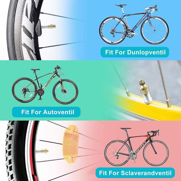 26 st Cykelpumpadapter - Schrader Presta Ventil Av Dv Sv Med Uppblåsningsmunstycke Kompressoradapter