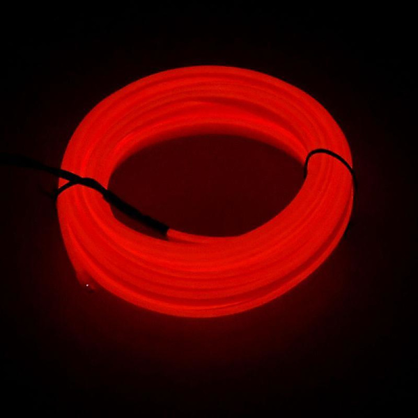 5m Bilinredning Tillbehör Atmosfär Lampa Kallt Ljus Linje Diy Dekorativ Instrumentpanel Konsol Auto Led Ambient Ljus Red 3 meters