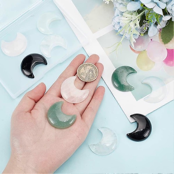 10 stk. Månesten Cabochons 5 Stilarter til DIY Håndværk Smykker