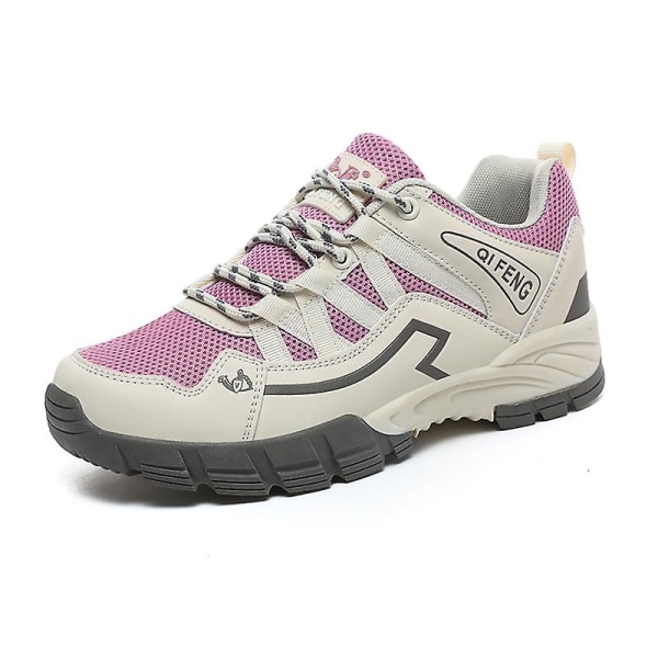 Dam vandringsskor Low-Top Sneakers för utomhus vandring vandring 3D863 Pink EU 37