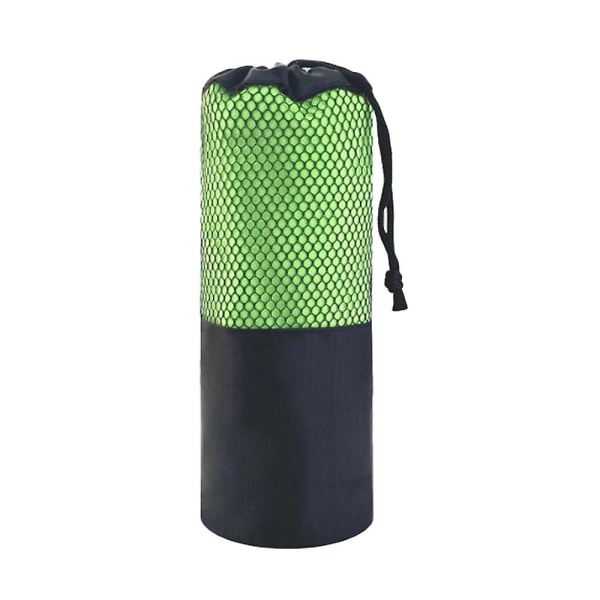 1 par dubbelsidig sammet snabbtorkande handduk, ultrafin fiber sporthandduk, absorberande bärbar yoga fitness handduk Light green