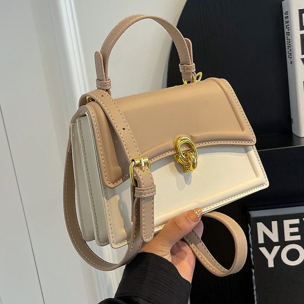 Mobil plånbok för kvinnor, lämplig för daglig dejting. PU-läder miniväska light khaki