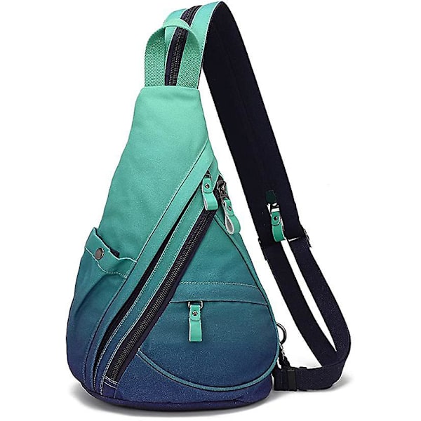 Canvas Sling Bag Liten Crossbody Ryggsäck Axel Väska Casual Dagryggsäck För Män Kvinnor A5