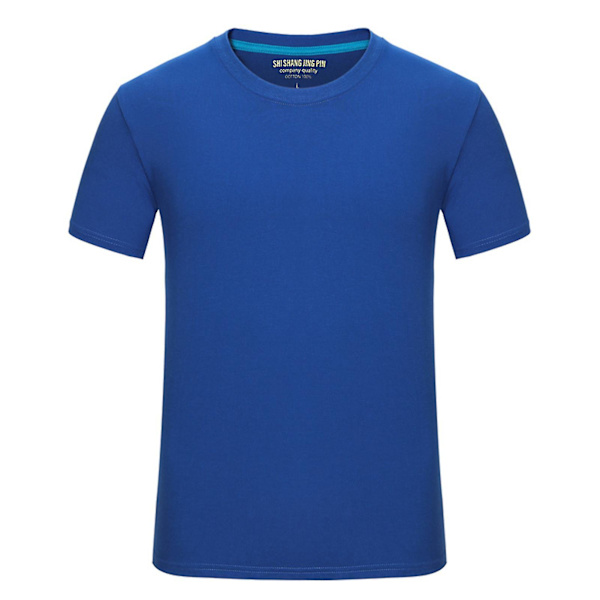 Ylisuuri pariskunta lyhythihainen T-paita, löysä ja hengittävä toppi tytölle, naiselle, äidille, rakastajalle 2XL Royal Blue Male