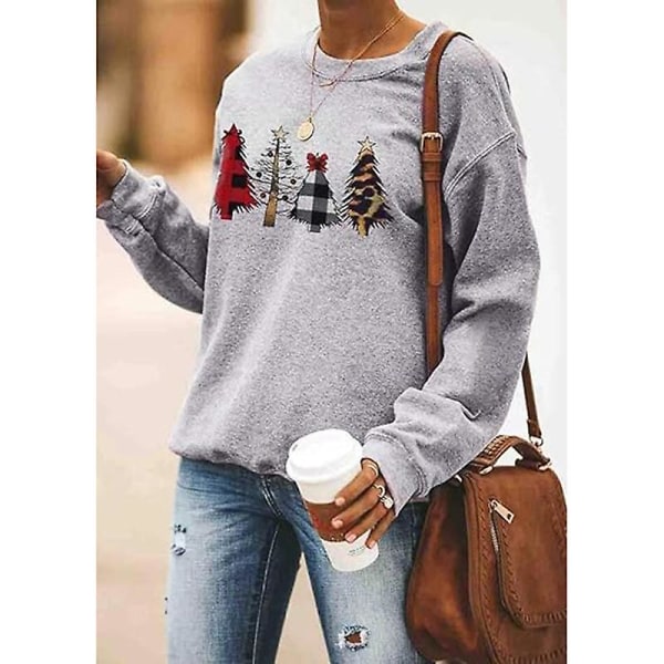 Dametøj Julefleece Trøjer Langærmet Fuzzy Sweatshirts style 1 M