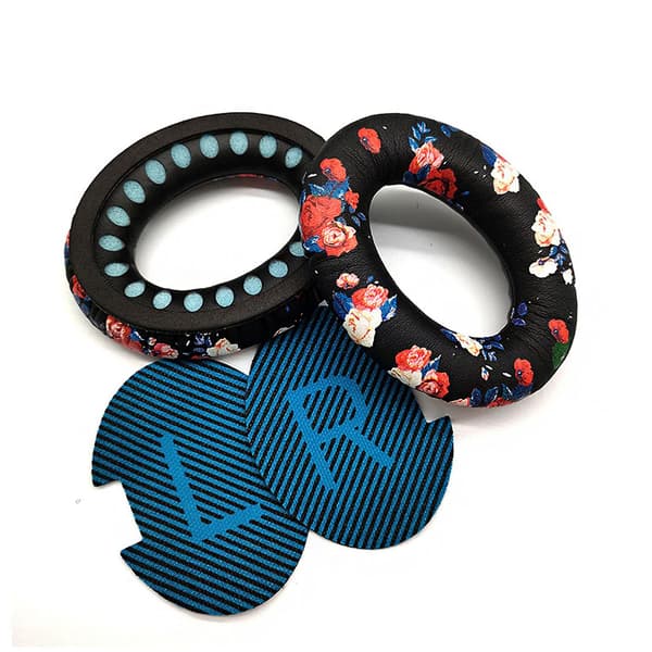 Blomstrete + Blå erstatningsøreputer for Bose Quietcomfort Qc15 Qc2 Qc25 Qc35 / Ae2 Ae2i
