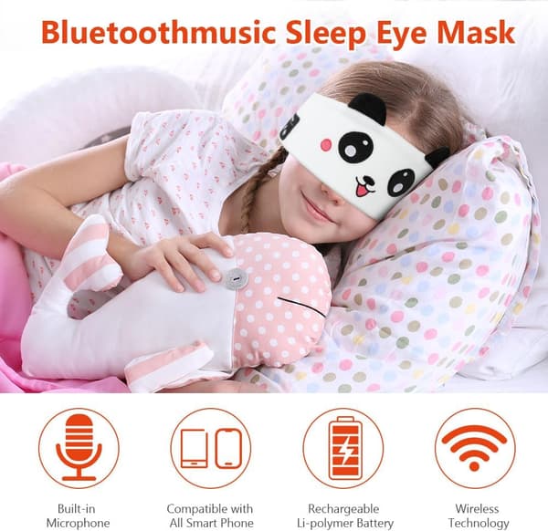 Bluetooth Sovmask Barn Ögonmask, Sovhörlurar Bluetooth | Pannbandshörlurar, Musik Sovpannband Sovhörlurar Pannband Sov