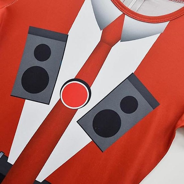 Skibidi Toilet Drenge Kostume Halloween Cosplay Party Bodysuits Med Hovedbeklædning Red 130
