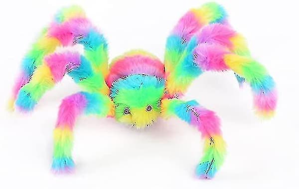 Fargerik edderkopp leketøy for Halloween dekorasjoner 50cm