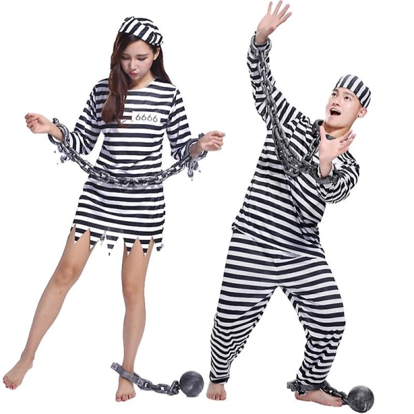 Aikuisten Lasten Vanki Asu, Vankila Asu Halloween Cosplay Asu Boy M