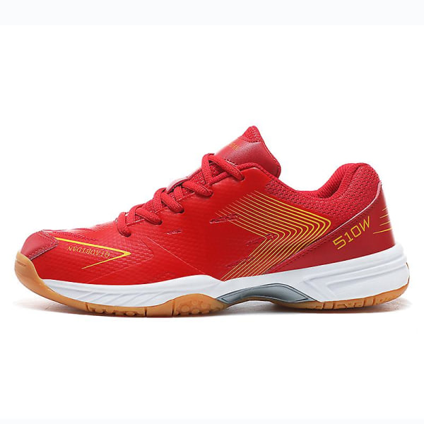 Lätta sneakers för män och kvinnor, lämpliga för inomhusbanor, badminton, 3Dx86 Red EU 39