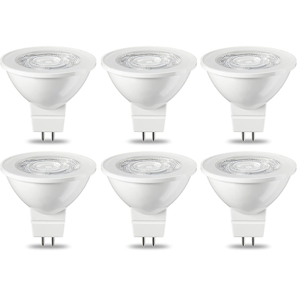 6-pack Gu5.3 Mr16 LED-lampor 5w Varmvitt Icke-Dimbar 220v [Energiklass G]