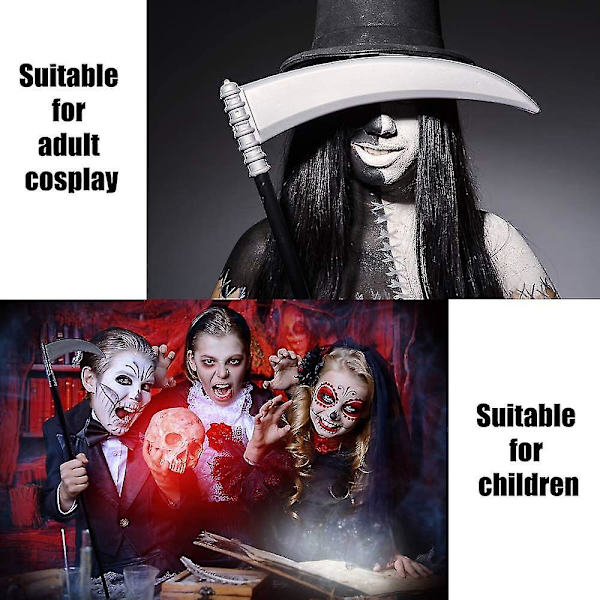 Viikatemies Viikate Lelu, Halloween Viikatemies Muovinen Viikate Halloween Naamiaisasu Asuste L