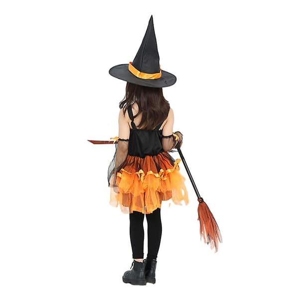 Flickdräkt för flickor, häxklänning Helloween Cosplay-klänning Outfit M