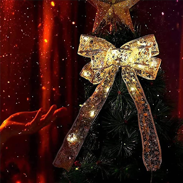 Glødende Bånd Lys Kæde LED Julelys, Juletræs Pynt Lys, Varm Gul, 50 LED (5cm x 500cm)