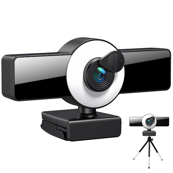 Webcam Full HD Webkamera Med Mikrofon USB Stik Web Cam 4K