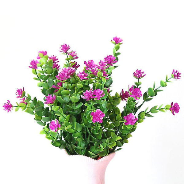 10 stk. Simulasjon Milan Gress Plastblomst Utendørs Plante Hjem Hage Bryllupsdekorasjon, Thanksgiving-dekorasjon Purple