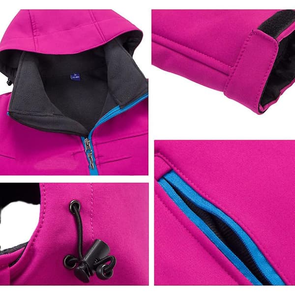 Herre Softshell Jakke med Hetter, Vanntett Lett Vindjakke Men grey S