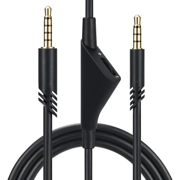 Erstatningslydkabel til gamingheadset, 2 m justerbart erstatningskabel, 3D stereo volumekabel til Astro A10 A40 A30