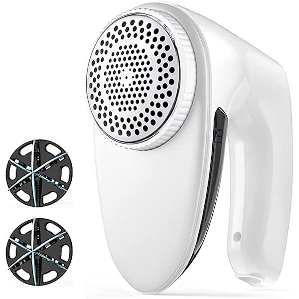 Stofshaver, Sweater Shaver til Tøj, opgraderet Fnugfjerner med Effektive 6-bladede Knive til Beklædning White