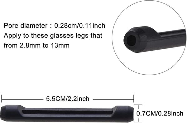 Silikone Brille Stangender Ærme Holder Anti-slip Elastisk 8 Par 4 Farver