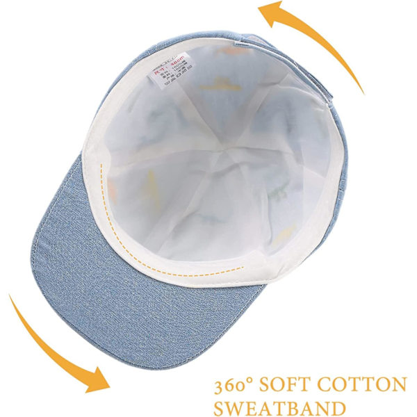 Bomulls Sommercaps for Småbarn Dinosaur Barne Truckerhatt Gutter Jenter Sol Baseballcaps