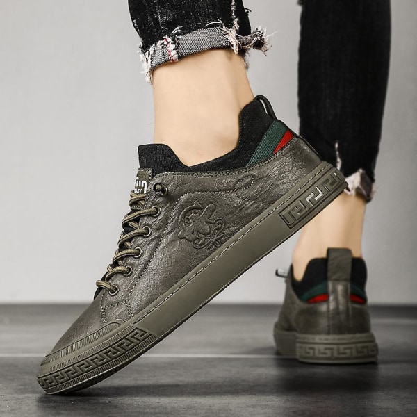 Herre Casual Sko Flate Sneakers Fr2159 Gray EU 42