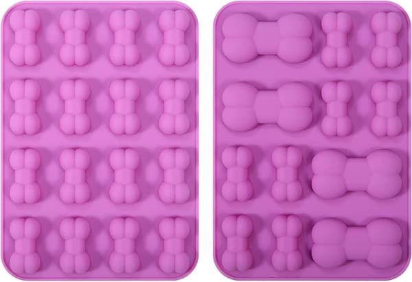 Knogleformet silikoneform, non-stick fødevarekvalitet, genanvendelig form, til bagning, slik