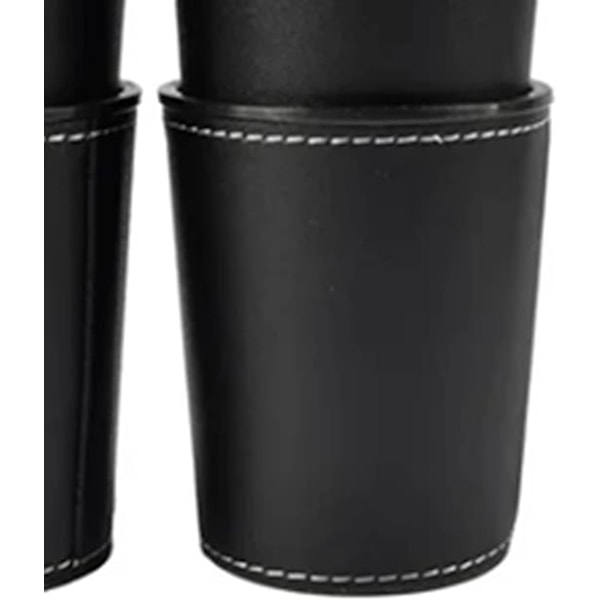Set med 5 st tärningskoppar i med lock  filtfoder tyst shaker inkluderar 6 prickigt fodrat set