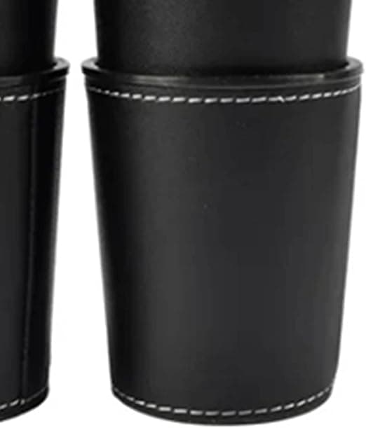 Sett med 5 terningkopper med lokk, filtforing, stille shaker inkluderer 6 prikkete foret sett