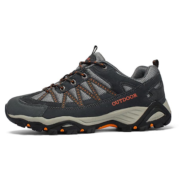 Vandringsskor för män och kvinnor, låga sneakers för utomhusvandring, trekking, promenader 3D6136 GrayOrange EU 40