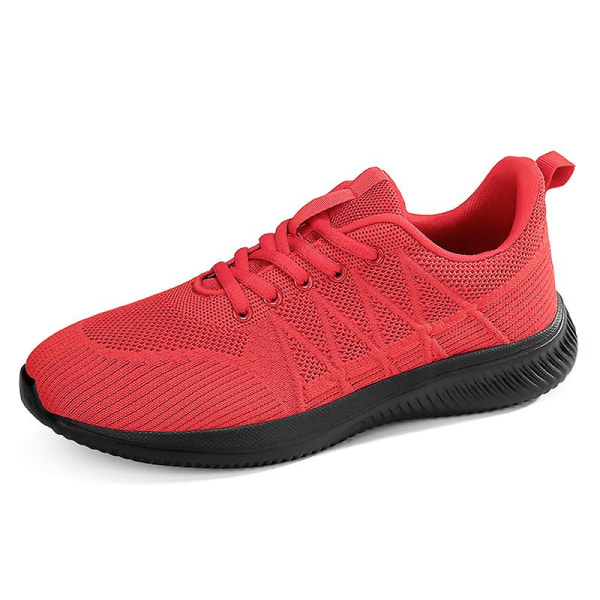 Mäns löparskor lätta andningsbara promenadskor atletiska mode sneakers 3Dsf022 Red EU 39