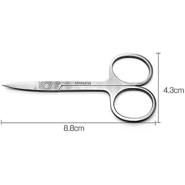 Yanshg Rustfri Stål Saks Øjenbryn Skønhed Små Saks Øjenbrynssaks X5 Pcs