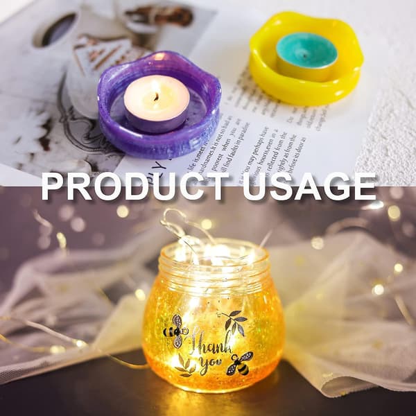 Silikoneforme Epoxy Resin Opbevaringskrukker Støbe Resin Forme Med Låg Sæt, Silikoneforme Resin Forme Til Epoxy Resin