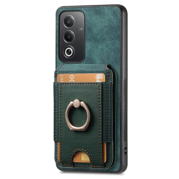 Retro Stativ Kortveske For OPPO Find X5 Pro Green