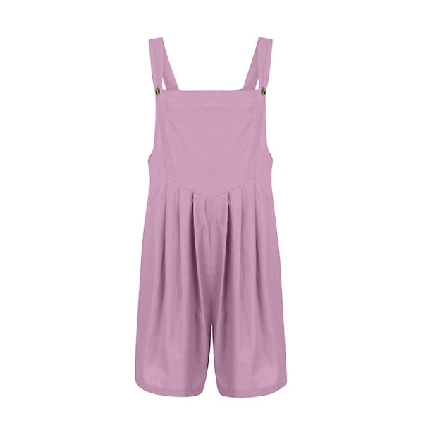 Dam ärmlös justerbar overall jumpsuit Purple XL