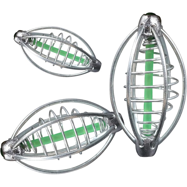 15 Stykker Fiske Inline Feeder Fisk Agn Fôringskurv Rustfritt Stål Fisk Agn Bur 5cm 6cm 7cm For Fiske Fôring