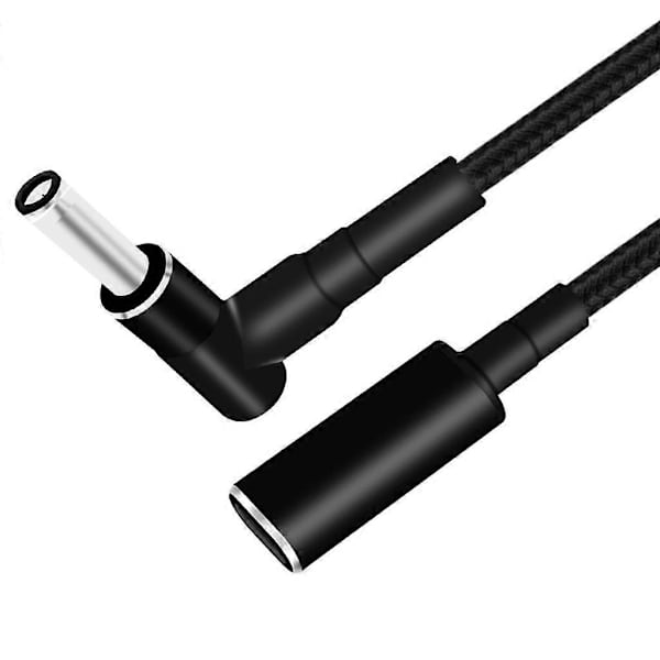DC6.0x3.7mm Han til USB Type C PD Opladerkabel Strømkabel til USB C Enheder