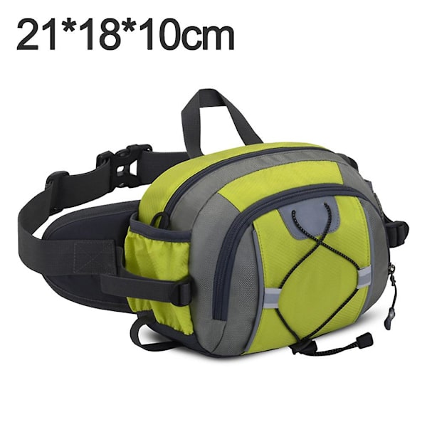 Fanny Pack Med Vattenflaskhållare Utomhus Vandring Fanny Pack Midjeväska För Kvinnor Män green